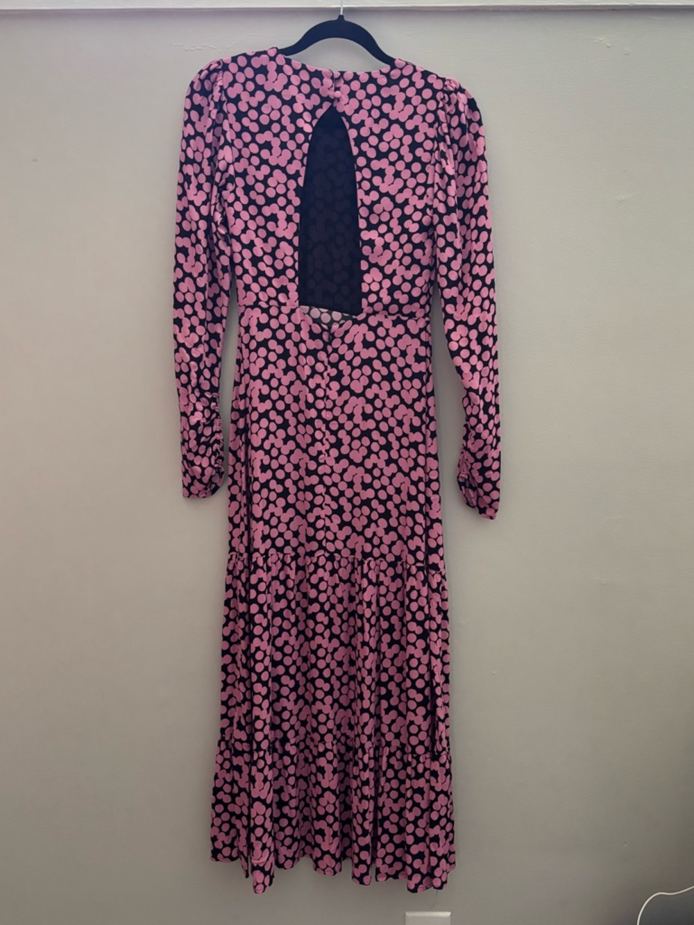 MANGO NWOT Women's Printed Cut-Out Detail Dress Sz 2 - Picture 10 of 14